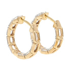14K Yellow Gold 3.75 Carat Small Hoop Huggie Earrings - The Back Vault