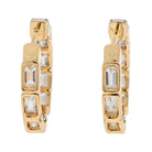 14K Yellow Gold 3.75 Carat Small Hoop Huggie Earrings - The Back Vault