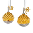 18K Yellow Gold Diamond Acorn Drop Earrings - The Back Vault