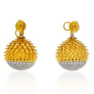 18K Yellow Gold Diamond Acorn Drop Earrings - The Back Vault
