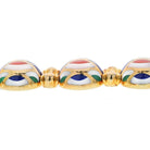 Asch Grossbardt 18K Yellow Gold Multi-Color Enamel Mother Of Pearl Bracelet - The Back Vault
