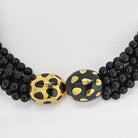 Tiffany & Co. 18K Yellow Gold Positive And Negative Multi-Strand Bead Necklace - The Back Vault