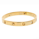 Cartier Love 18K Yellow Gold 4 Diamonds Size 18 Love Bangle Bracelet - The Back Vault