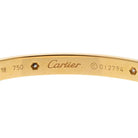 Cartier Love 18K Yellow Gold 4 Diamonds Size 18 Love Bangle Bracelet - The Back Vault