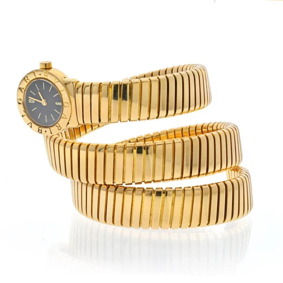 Bvlgari 18K Yellow Gold Serpenti Vintage BB19 Women Watch - The Back Vault