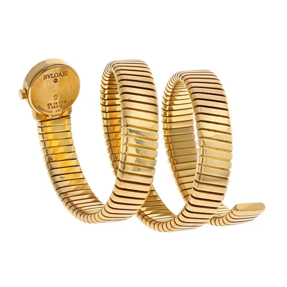 Bvlgari 18K Yellow Gold Serpenti Vintage BB19 Women Watch - The Back Vault