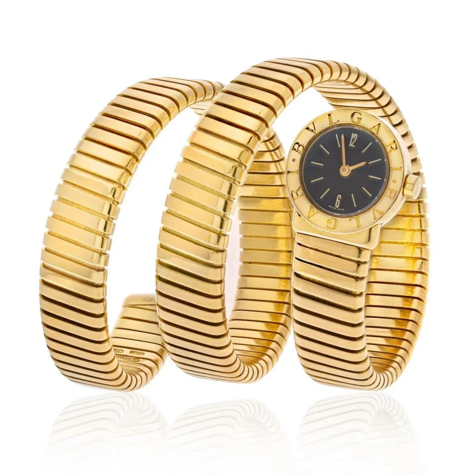 Bvlgari 18K Yellow Gold Serpenti Vintage BB19 Women Watch - The Back Vault