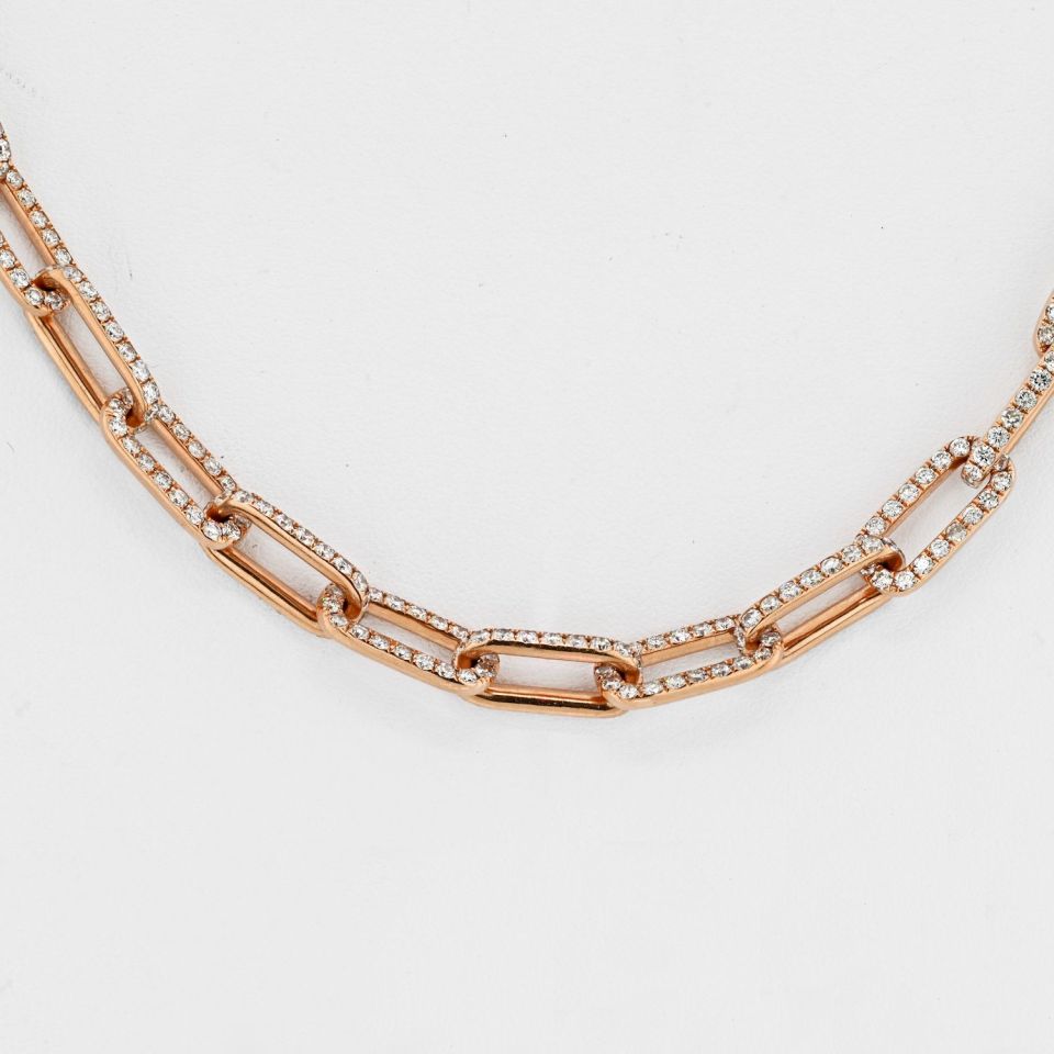 Figaro Chain Necklace - Rose Gold