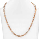 18K Rose Gold 21 Carat Diamond Link Chain Necklace - The Back Vault