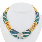 David Webb Platinum & 18K Yellow Gold Dinner Roll Necklace - The Back Vault