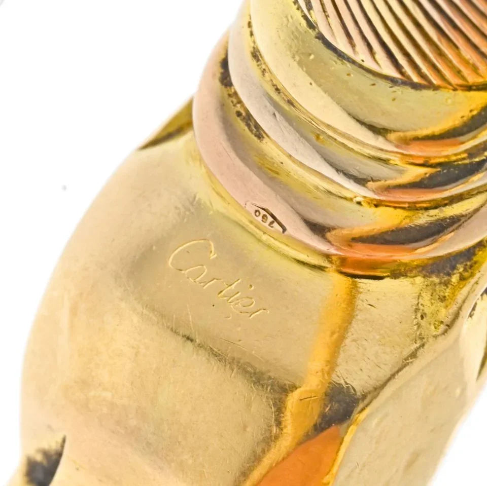 Cartier 18K Tri Color Double Cougar Vintage Panthere Cuff Bracelet - The Back Vault