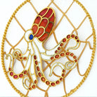 18K Yellow Gold Octopus in a Web Pendant - The Back Vault