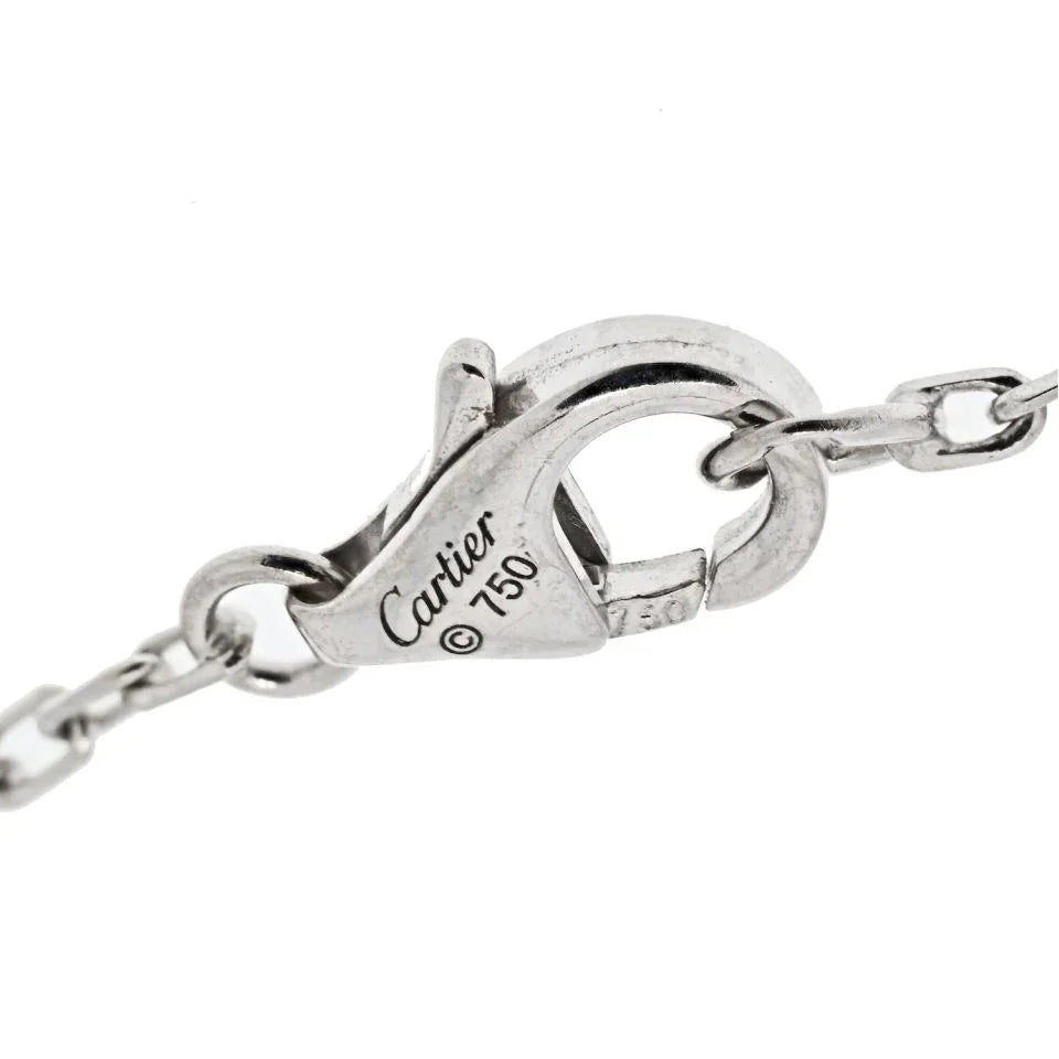 Cartier Love 18K White Gold Love Diamond Pave Pendant Necklace - The Back Vault