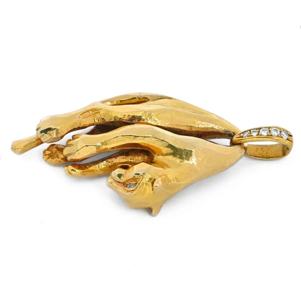 Cartier 18K Yellow Gold Iconic Panthere Pendant - The Back Vault