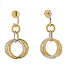 Cartier 18K Tri Color Trinity Dangling Earrings - The Back Vault