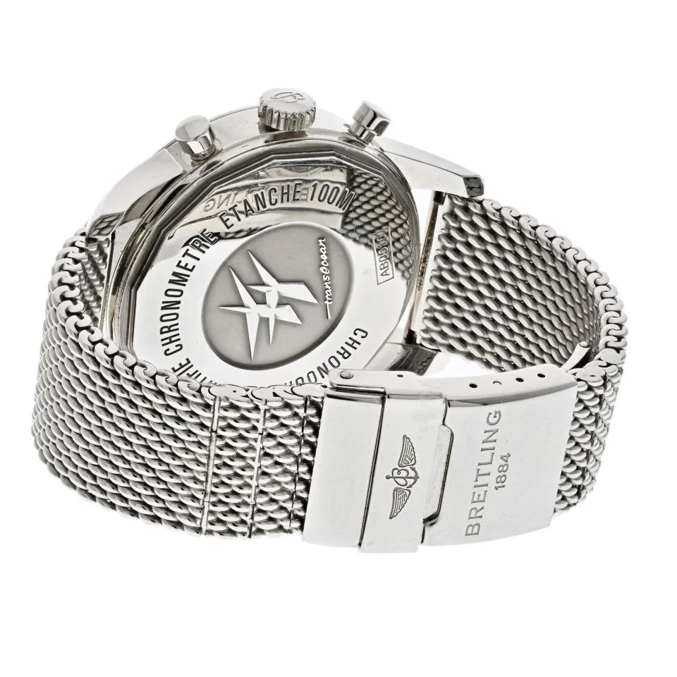 Breitling Transocean Chronograph Blue Dial Steel AB0510 Men Watch - The Back Vault