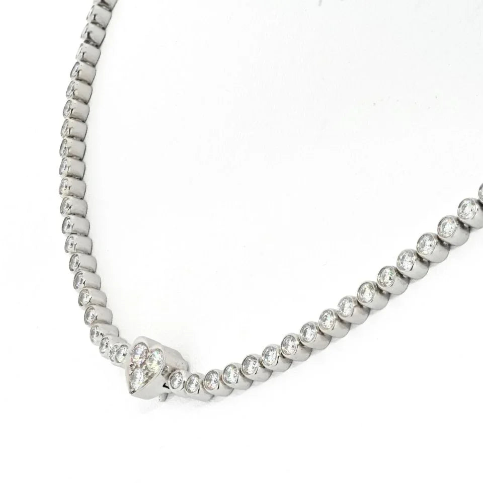 Tiffany & Co. Platinum 8 Carat Bezel Set Diamond Necklace - The Back Vault
