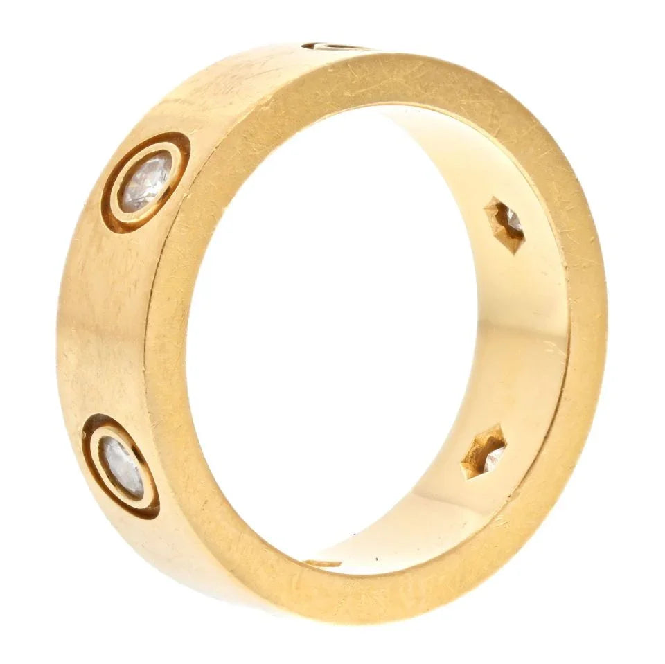 Cartier Love 18K Yellow Gold 6 Diamond Love Ring - The Back Vault