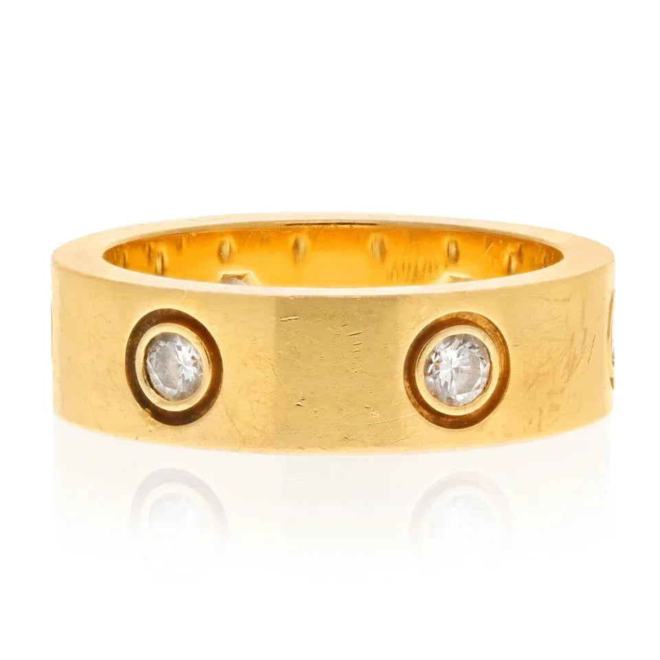 Cartier Love 18K Yellow Gold 6 Diamond Love Ring - The Back Vault