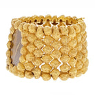Piaget 18K Yellow Gold 1970's Nugget Oval Tiger Eye Dial Watch - The Back Vault