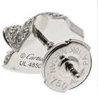 Cartier 18K White Gold Diamond Panthere Heads Stud Earrings - The Back Vault