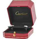 Cartier 18K White Gold Diamond Panthere Heads Stud Earrings - The Back Vault