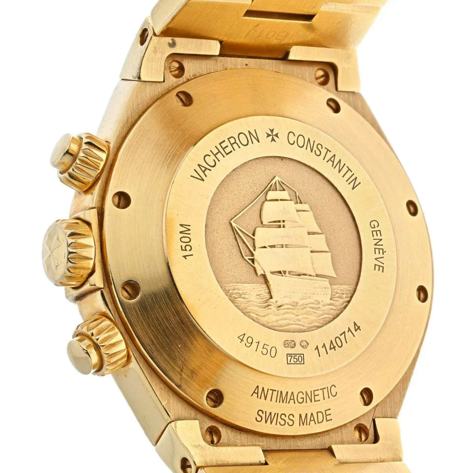 Vacheron Constantin 18K Yellow Gold Overseas 49150 Chronograph Mens Watch - The Back Vault