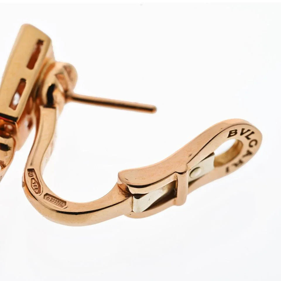 Bvlgari 18K Yellow Gold Tourmaline, Diamond Earrings - The Back Vault