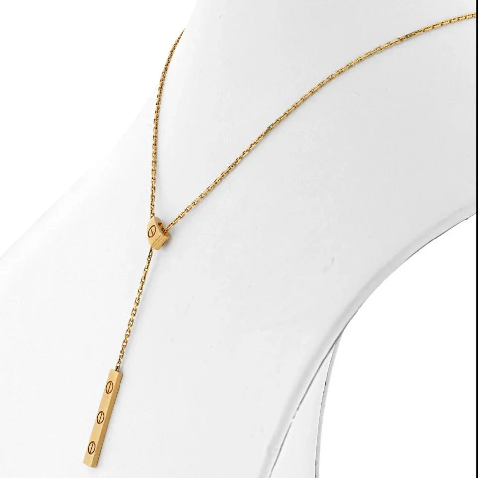 Cartier 18K Yellow Gold Love Lariat Necklace - The Back Vault