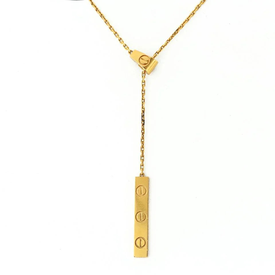 Cartier 18K Yellow Gold Love Lariat Necklace - The Back Vault