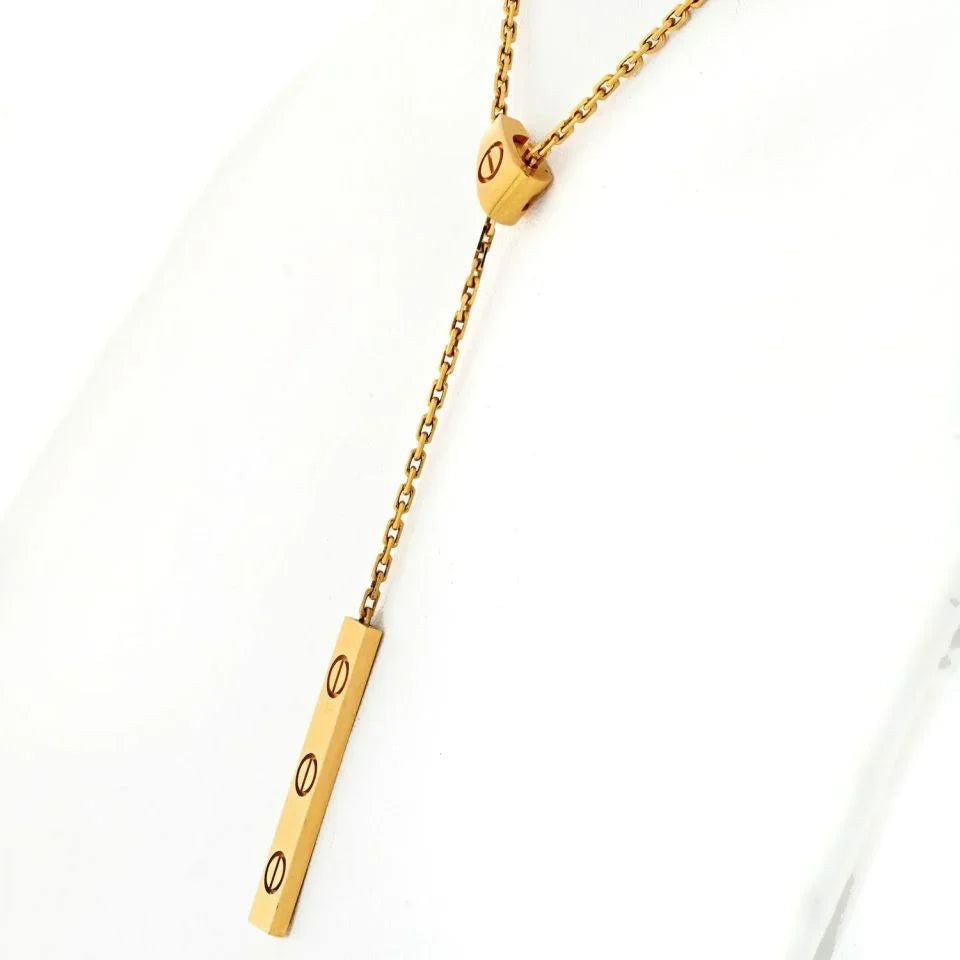 Cartier 18K Yellow Gold Love Lariat Necklace - The Back Vault