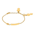 Cartier 18K Yellow Gold ID Plate His And Hers Charms Chain Bracelet - The Back Vault