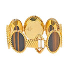 Piaget 18K Yellow Gold 1970's Tiger Eye Oval Link Women Watch - The Back Vault