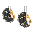 Tiffany & Co. Schlumberger Platinum & 18K Yellow Gold Enamel Diamond Banana Earrings - The Back Vault