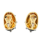 Tiffany & Co. Schlumberger Platinum & 18K Yellow Gold Enamel Diamond Banana Earrings - The Back Vault