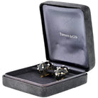 Tiffany & Co. Schlumberger Platinum & 18K Yellow Gold Enamel Diamond Banana Earrings - The Back Vault