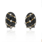 Tiffany & Co. Schlumberger Platinum & 18K Yellow Gold Enamel Diamond Banana Earrings - The Back Vault
