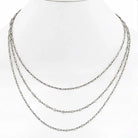 Platinum Old Cut Marquise Vintage Diamond 56 inches Diamonds by the Yard Necklace - The Back Vault
