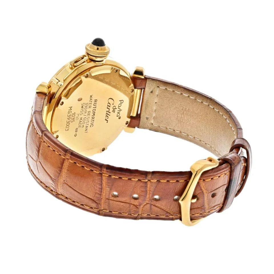 Cartier 18K Yellow Gold Smooth Bezel White Dial Automatic Women Watch - The Back Vault