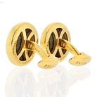 Bvlgari 18K Yellow Gold Coin Cuff Links - The Back Vault