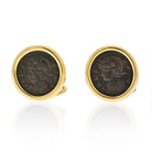 Bvlgari 18K Yellow Gold Coin Cuff Links - The Back Vault