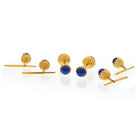 Tiffany & Co. Schlumberger 18K Yellow Gold Schlumberger Acorn Lapis Stud Set Cuff Links - The Back Vault