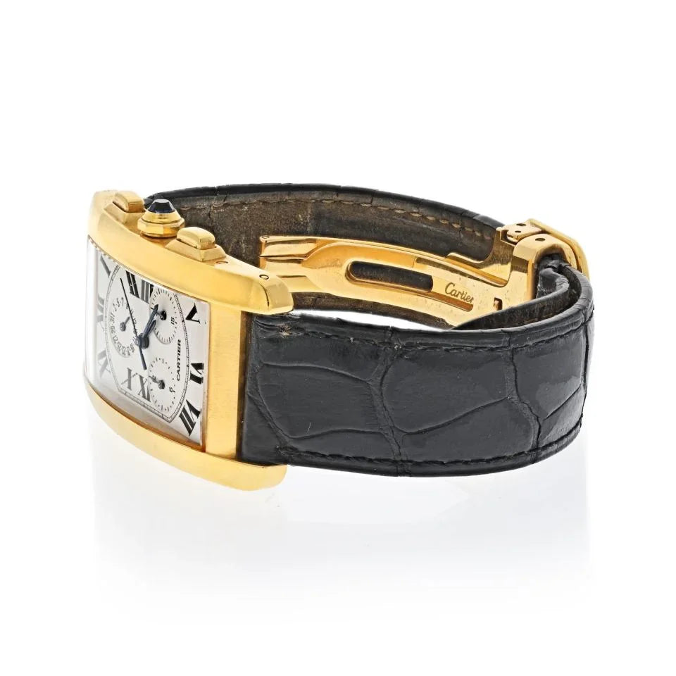 Cartier Tank Americaine 18K Yellow Gold 1730 Women Watch - The Back Vault