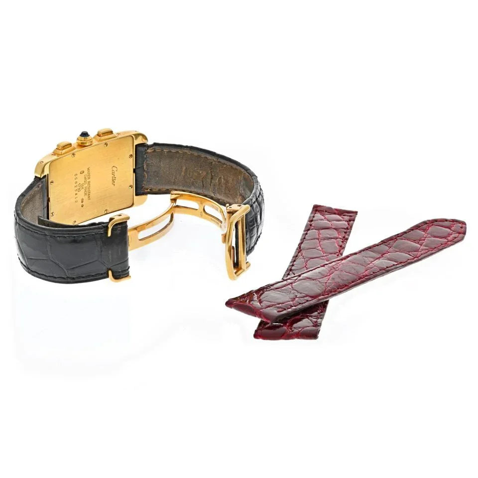 Cartier Tank Americaine 18K Yellow Gold 1730 Women Watch - The Back Vault