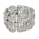 Platinum 1930's Statement Deco 47.00cttw Diamond Bracelet - The Back Vault
