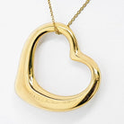 Tiffany & Co. 18K Yellow Gold Elsa Peretti Open Heart Pendant On A Chain Necklace - The Back Vault