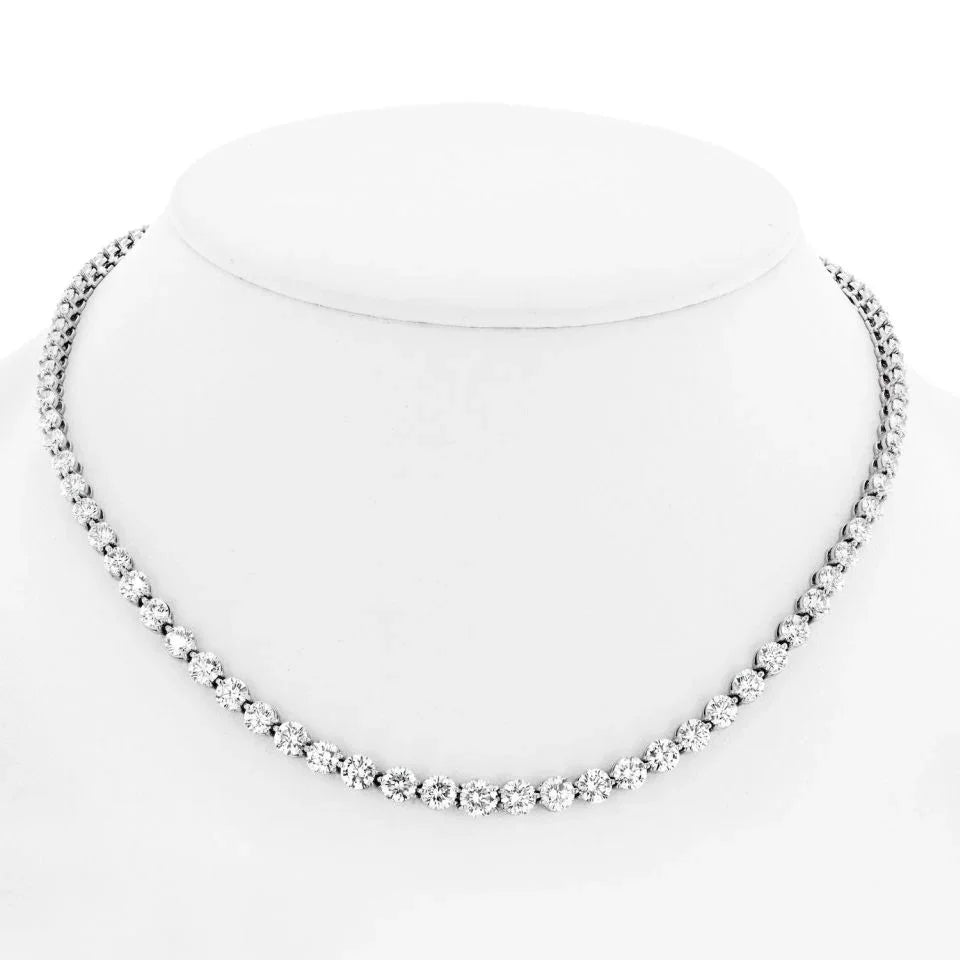 Tiffany Victoria Round Cut Diamond Tennis Necklace