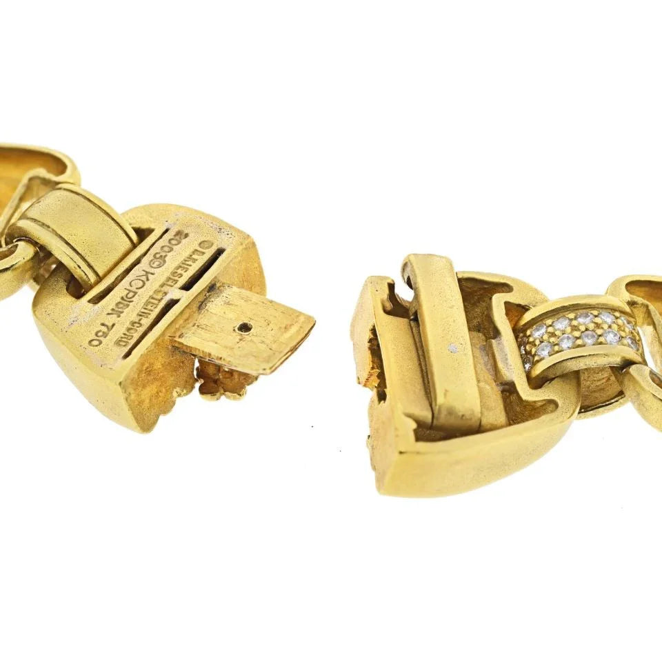 Kieselstein Cord Platinum & 18K Yellow Gold Angel In The Window Impressive Panel Necklace - The Back Vault