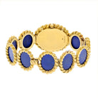Audemars Piguet 18K Yellow Gold 1960's Blue Lapis Oval Link Women Wrist Watch - The Back Vault
