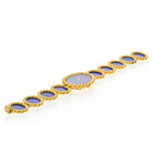 Audemars Piguet 18K Yellow Gold 1960's Blue Lapis Oval Link Women Wrist Watch - The Back Vault